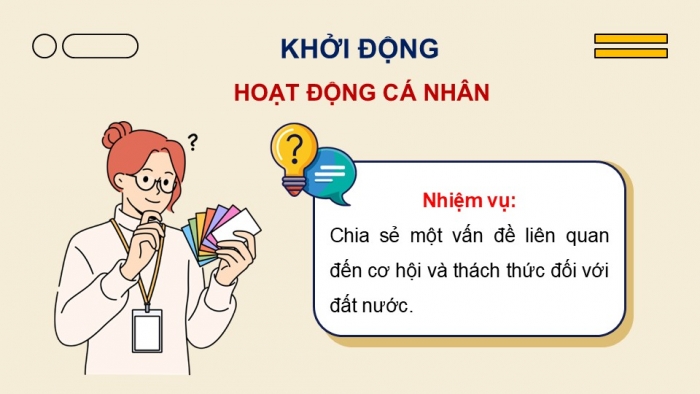 Giáo án điện tử Ngữ văn 12 kết nối Bài 9: Thuyết trình về một vấn đề liên quan đến cơ hội và thách thức đối với đất nước