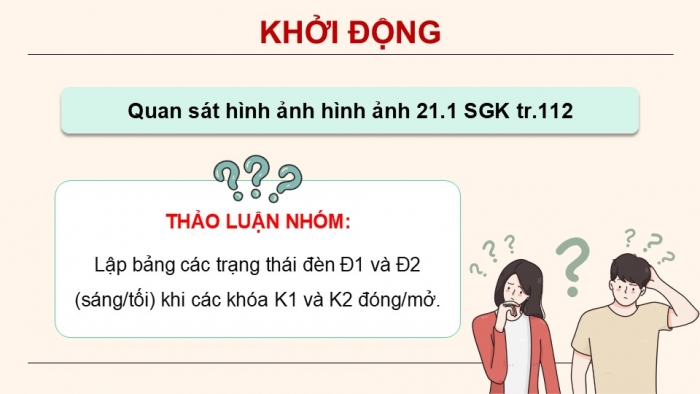 Giáo án điện tử Công nghệ 12 Điện - Điện tử Kết nối Bài 21: Tín hiệu số và các cổng logic cơ bản