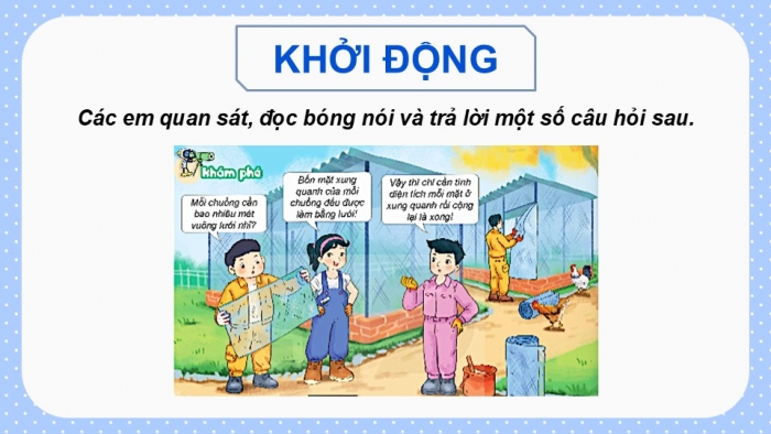 Giáo án điện tử Toán 5 kết nối Bài 50: Diện tích xung quanh và diện tích toàn phần của hình hộp chữ nhật