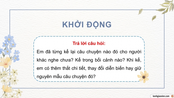 Giáo án điện tử Ngữ văn 9 kết nối Bài 6: Kể một câu chuyện tưởng tượng