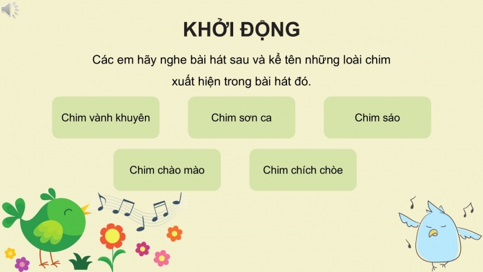 Giáo án PPT Âm nhạc 2 kết nối Tiết 13: Học bài hát Chú chim nhỏ dễ thương