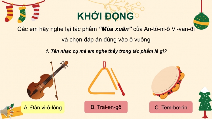 Giáo án PPT Âm nhạc 2 chân trời Tiết 4: Giới thiệu nhạc cụ gõ nước ngoài, Nhà ga âm nhạc