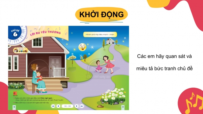 Giáo án PPT Âm nhạc 2 chân trời Tiết 1: Nhận biết nhịp điệu nhanh chậm, Bài hát chúc ngủ ngon