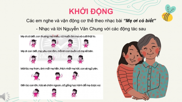 Giáo án PPT Âm nhạc 2 chân trời Tiết 3: Câu chuyện Khúc hát ru trên lưng mẹ, Trò chơi Sáng tạo mẫu tiết tấu với bài đồng dao