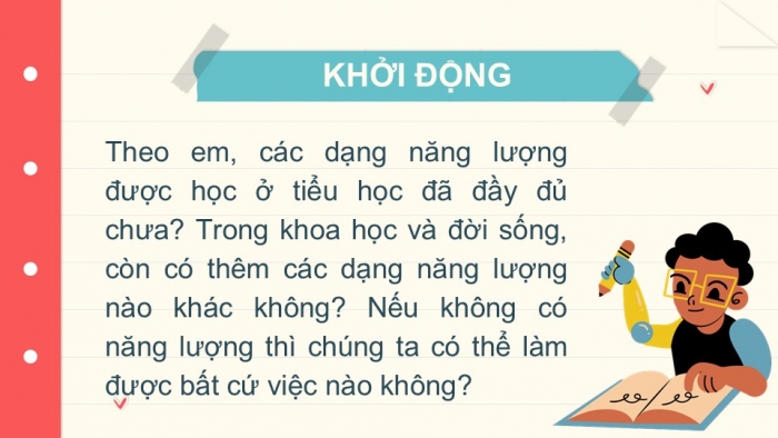 Giáo án PPT KHTN 6 cánh diều Bài 30: Các dạng năng lượng