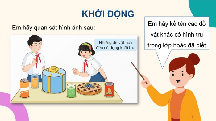 Giáo án điện tử Toán 5 chân trời Bài 67: Hình trụ