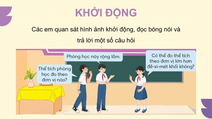 Giáo án điện tử Toán 5 chân trời Bài 72: Mét khối