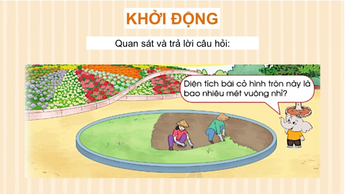 Giáo án điện tử Toán 5 cánh diều Bài 56: Diện tích hình tròn