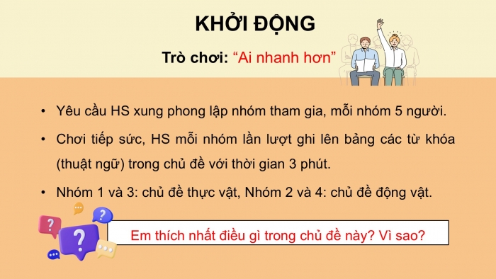 Giáo án điện tử Khoa học 5 cánh diều Bài Ôn tập chủ đề Thực vật và động vật