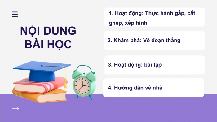 Giáo án PPT Toán 2 kết nối Bài 27: Thực hành gấp, cắt, ghép, xếp hình. Vẽ đoạn thẳng