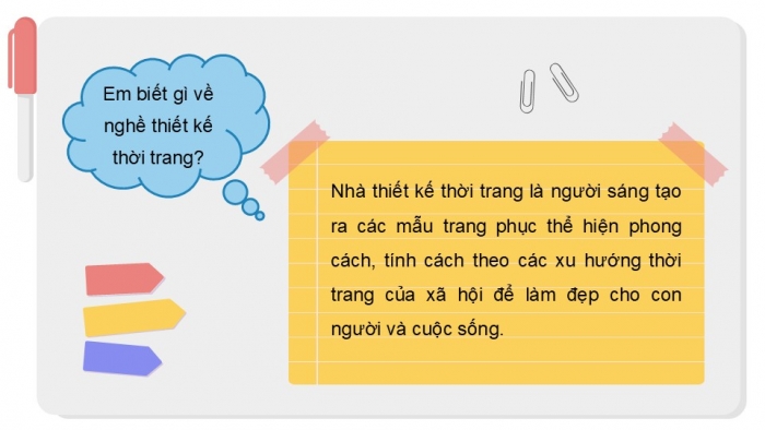 Giáo án PPT Công nghệ 6 chân trời Dự án 3: Em làm nhà thiết kế thời trang