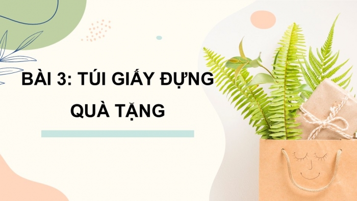 Giáo án PPT Mĩ thuật 6 chân trời Bài 3: Túi giấy đựng quà tặng