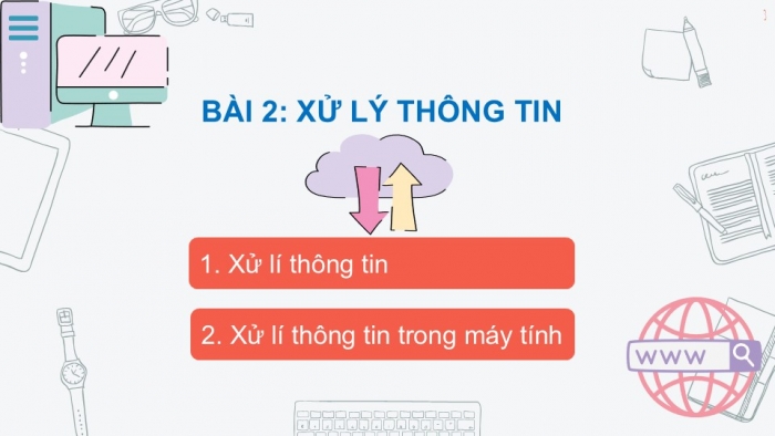 Giáo án PPT Tin học 6 kết nối Bài 2: Xử lí thông tin