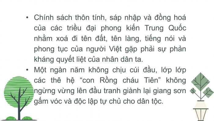 Giáo án PPT Lịch sử 6 chân trời Bài 18: Các cuộc đấu tranh giành độc lập dân tộc trước thế kỉ X