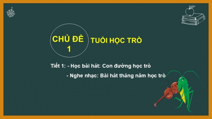 Giáo án PPT Âm nhạc 6 kết nối Tiết 1: Hát Con đường học trò, Nghe Tháng năm học trò