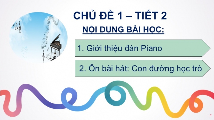 Giáo án PPT Âm nhạc 6 kết nối Tiết 2: Giới thiệu đàn piano, Ôn tập Con đường học trò