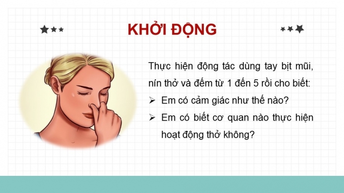 Giáo án PPT Tự nhiên và Xã hội 2 kết nối Bài 23: Tìm hiểu cơ quan hô hấp