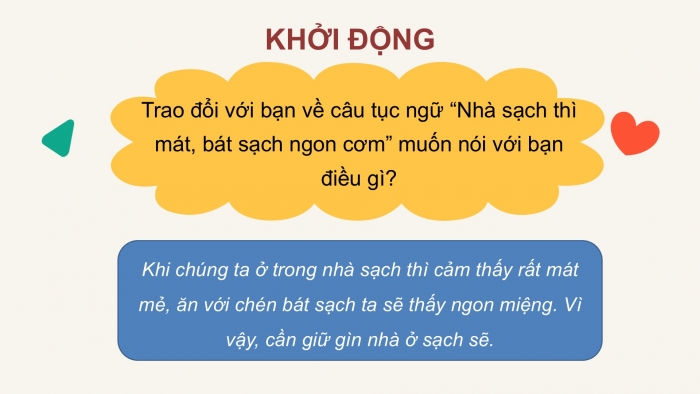 Giáo án PPT Tự nhiên và Xã hội 2 cánh diều Bài 4: Giữ vệ sinh nhà ở