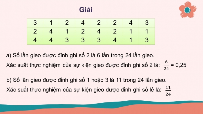 Giáo án PPT Toán 6 chân trời Bài 3 Hoạt động thực hành và trải nghiệm: Xác suất thực nghiệm trong trò chơi may rủi