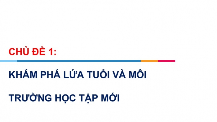 Giáo án PPT HĐTN 6 chân trời Chủ đề 1 Tuần 1