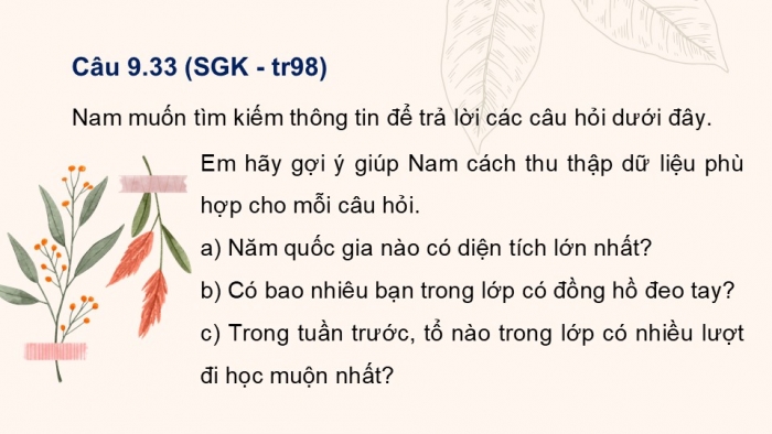 Giáo án PPT Toán 6 kết nối Bài tập cuối chương IX