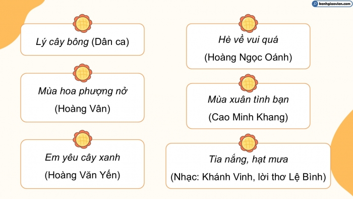 Giáo án điện tử Âm nhạc 5 cánh diều Tiết 19: Hát Lá phong