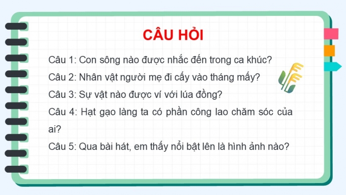 Giáo án điện tử Mĩ thuật 5 chân trời bản 1 Bài 1: Mùa thu hoạch