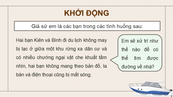 Giáo án điện tử Quốc phòng an ninh 12 cánh diều Bài 7: Tìm và giữ phương hướng