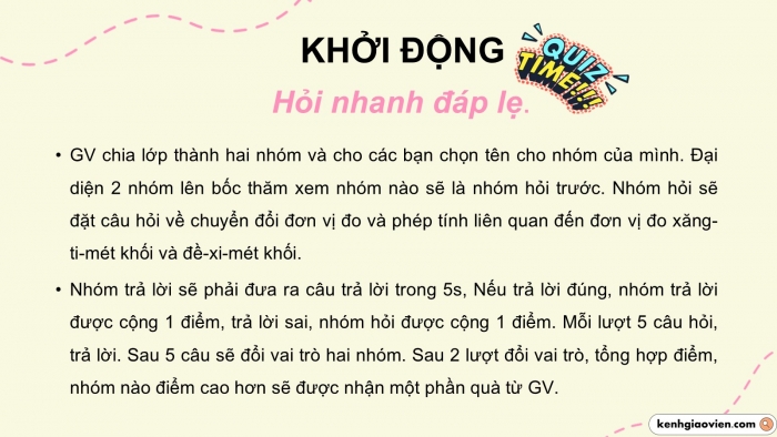 Giáo án PPT dạy thêm Toán 5 Kết nối bài 46: Xăng-ti-mét khối. Đề-xi-mét khối