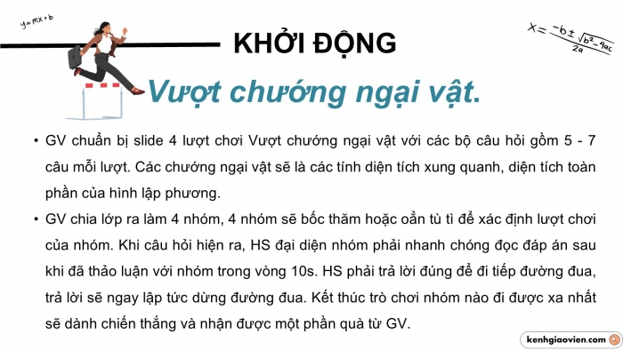 Giáo án PPT dạy thêm Toán 5 Kết nối bài 51: Diện tích xung quanh và diện tích toàn phần của hình lập phương