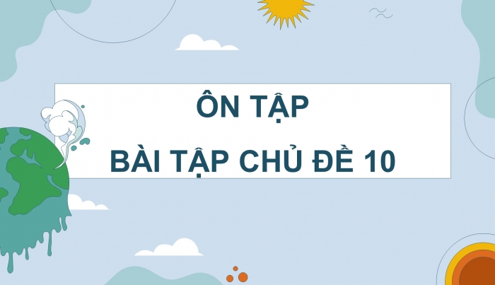 Giáo án điện tử KHTN 9 cánh diều - Phân môn Hoá học Bài tập (Chủ đề 10)