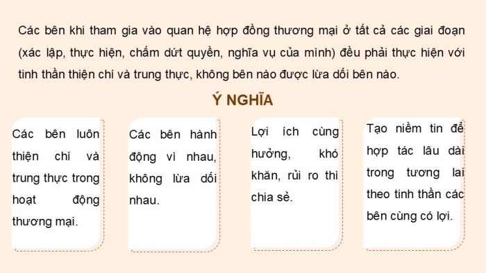 Giáo án điện tử Kinh tế pháp luật 12 kết nối Bài 16: Nguyên tắc cơ bản của Tổ chức Thương mại thế giới và hợp đồng thương mại quốc tế (P2)