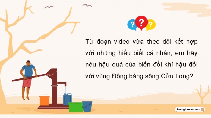 Giáo án điện tử Địa lí 12 kết nối Bài 31: Thực hành Viết báo cáo về biến đổi khí hậu ở Đồng bằng sông Cửu Long