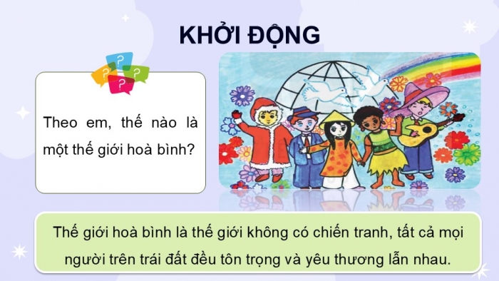 Giáo án điện tử Lịch sử và Địa lí 5 chân trời Bài 26: Xây dựng thế giới hòa bình