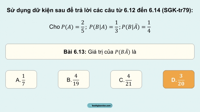 Giáo án điện tử Toán 12 kết nối Bài tập cuối chương VI