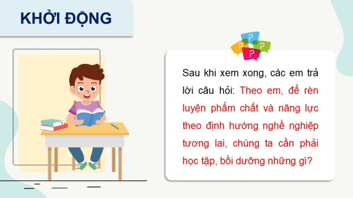 Giáo án điện tử Hoạt động trải nghiệm 12 kết nối Chủ đề 9 Tuần 4