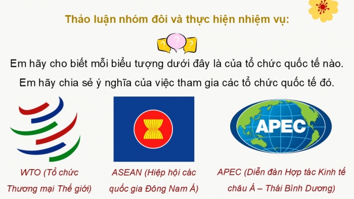 Giáo án điện tử chuyên đề Kinh tế pháp luật 12 cánh diều CĐ 3: Việt Nam trong tiến trình hội nhập kinh tế quốc tế