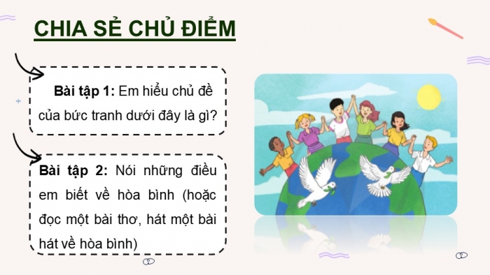 Giáo án điện tử Tiếng Việt 5 cánh diều Bài 16: Biểu tượng của hoà bình