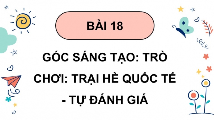 Giáo án điện tử Tiếng Việt 5 cánh diều Bài 18: Trò chơi Trại hè quốc tế, Đua tài sáng tạo