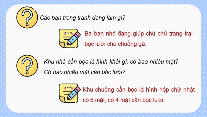 Giáo án điện tử Toán 5 kết nối Bài 50: Diện tích xung quanh và diện tích toàn phần của hình hộp chữ nhật