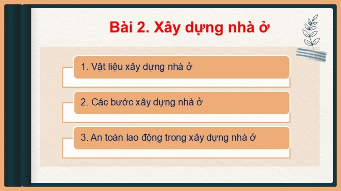 Giáo án PPT Công nghệ 6 cánh diều Bài 2: Xây dựng nhà ở