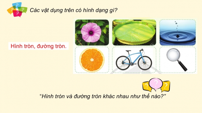 Giáo án điện tử Toán 5 cánh diều Bài 54: Hình tròn. Đường tròn