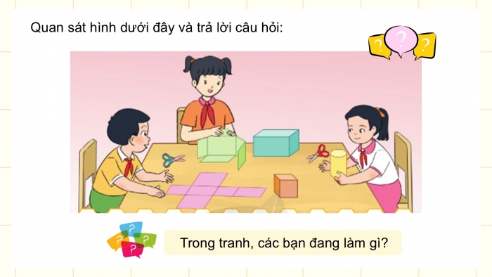 Giáo án điện tử Toán 5 cánh diều Bài 59: Hình khai triển của hình hộp chữ nhật, hình lập phương, hình trụ