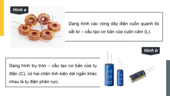 Giáo án điện tử Công nghệ 12 Điện - Điện tử Cánh diều Bài 15: Một số linh kiện điện tử phổ biến