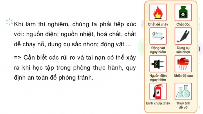 Giáo án PPT KHTN 6 kết nối Bài 2: An toàn trong phòng thực hành