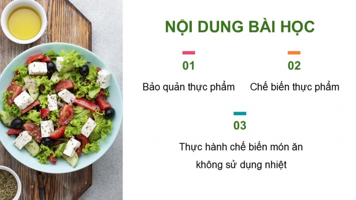 Giáo án PPT Công nghệ 6 chân trời Bài 5: Bảo quản và chế biến thực phẩm trong gia đình