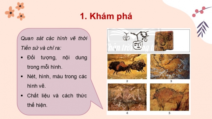 Giáo án PPT Mĩ thuật 6 chân trời Bài 1: Những hình vẽ trong hang động