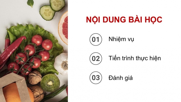 Giáo án PPT Công nghệ 6 kết nối Bài 6 Dự án: Bữa ăn kết nối yêu thương