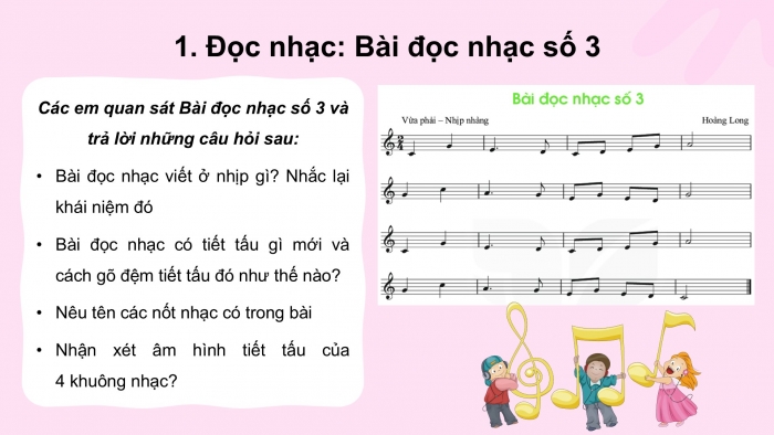 Giáo án PPT Âm nhạc 6 kết nối Tiết 20: Bài đọc nhạc số 3, Ôn tập Mưa rơi