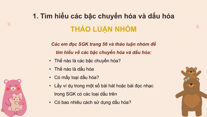 Giáo án PPT Âm nhạc 6 kết nối Tiết 29: Các bậc chuyển hoá, dấu hoá, Bài đọc nhạc số 5